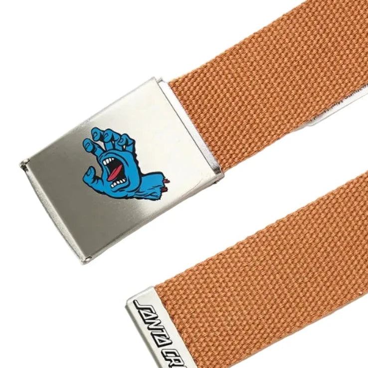 Santa Cruz Mini Screaming Hand Web belt - Rust