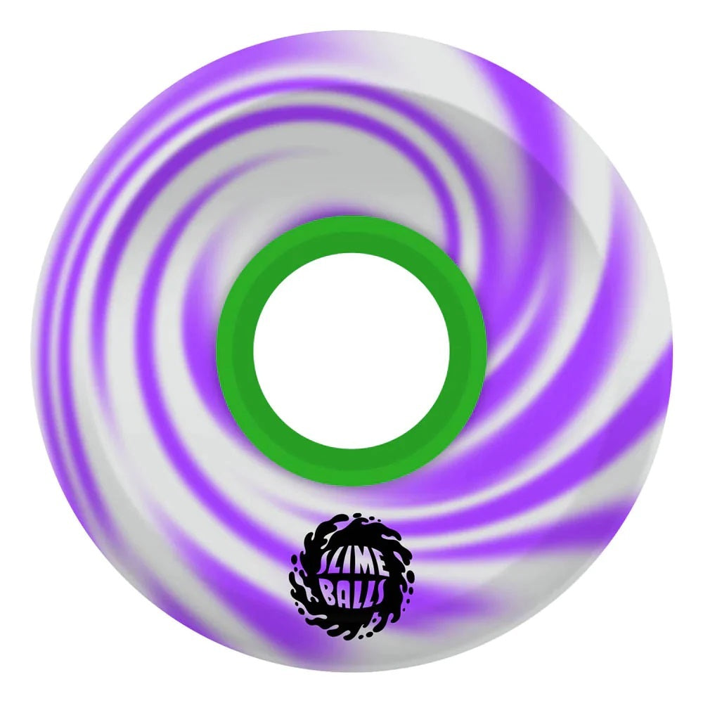 66mm OG Slime Paars-Witte Swirl 78a Slime Balls Skateboardwielen