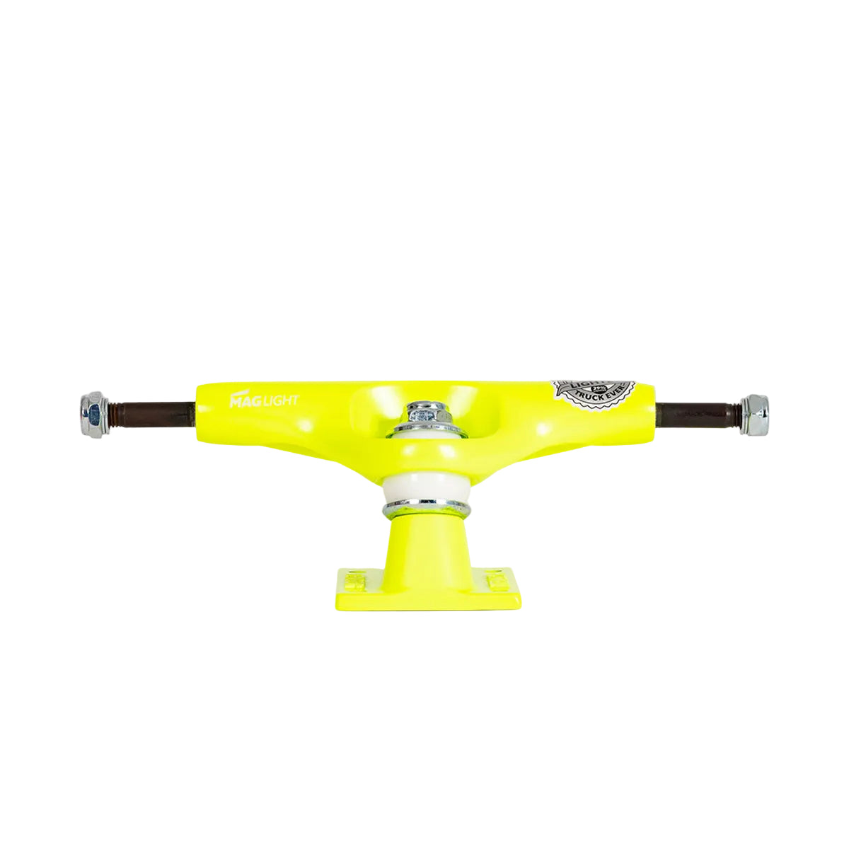 Tensor Mag Light Glossy 8.25" Skateboard Trucks - Safety Yellow (Set of 2)