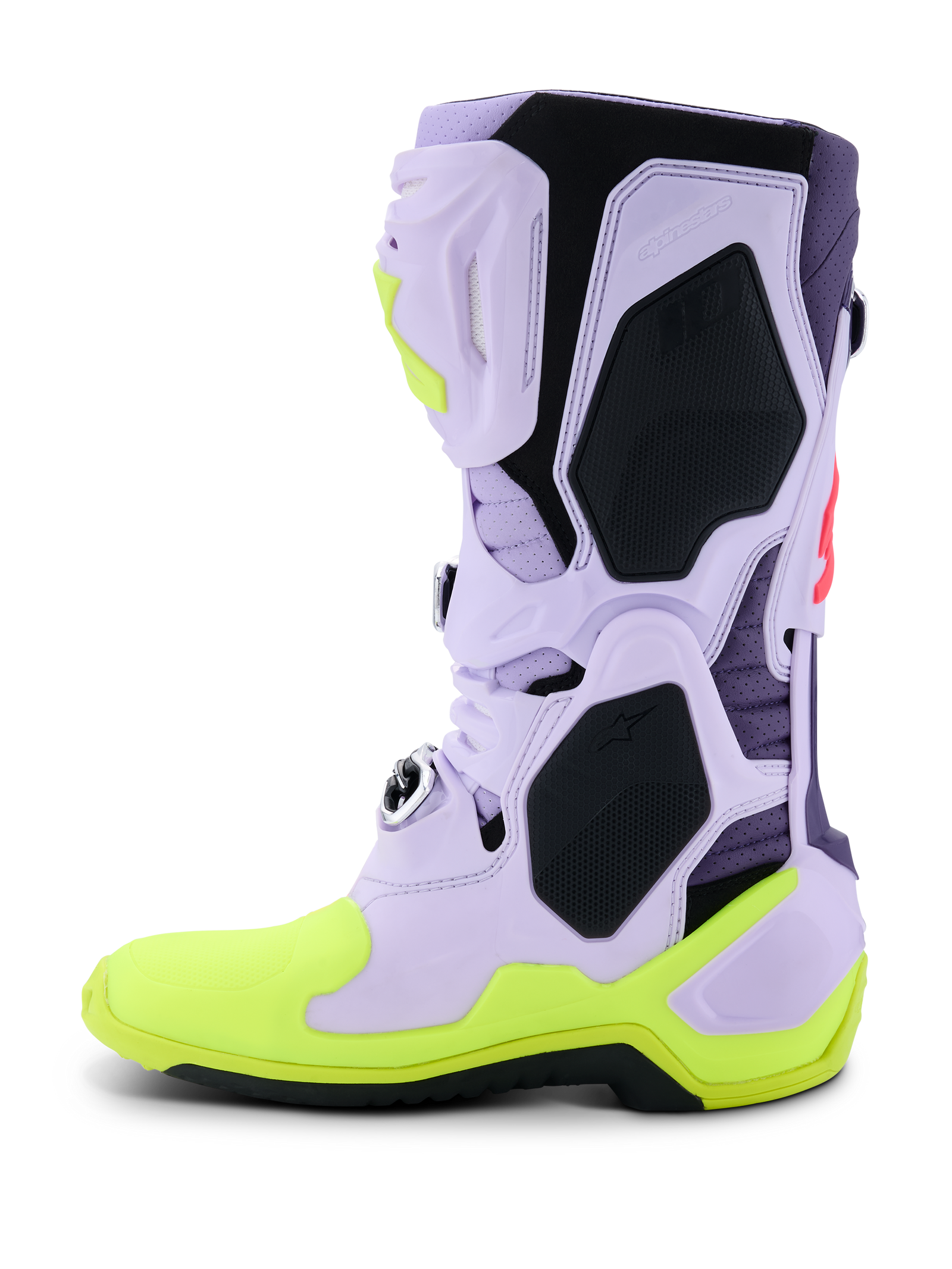 Bottes Tech 10 Supervented - Violet Jaune Fluo Diva Rose