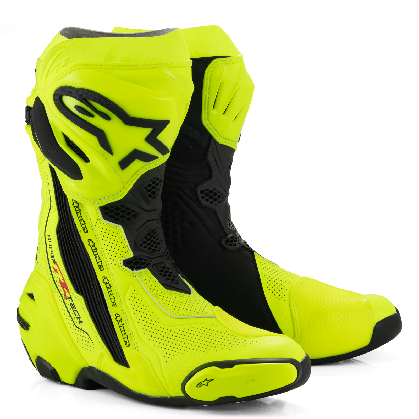 Bottes Supertech R ventilées - Jaune fluo/Noir
