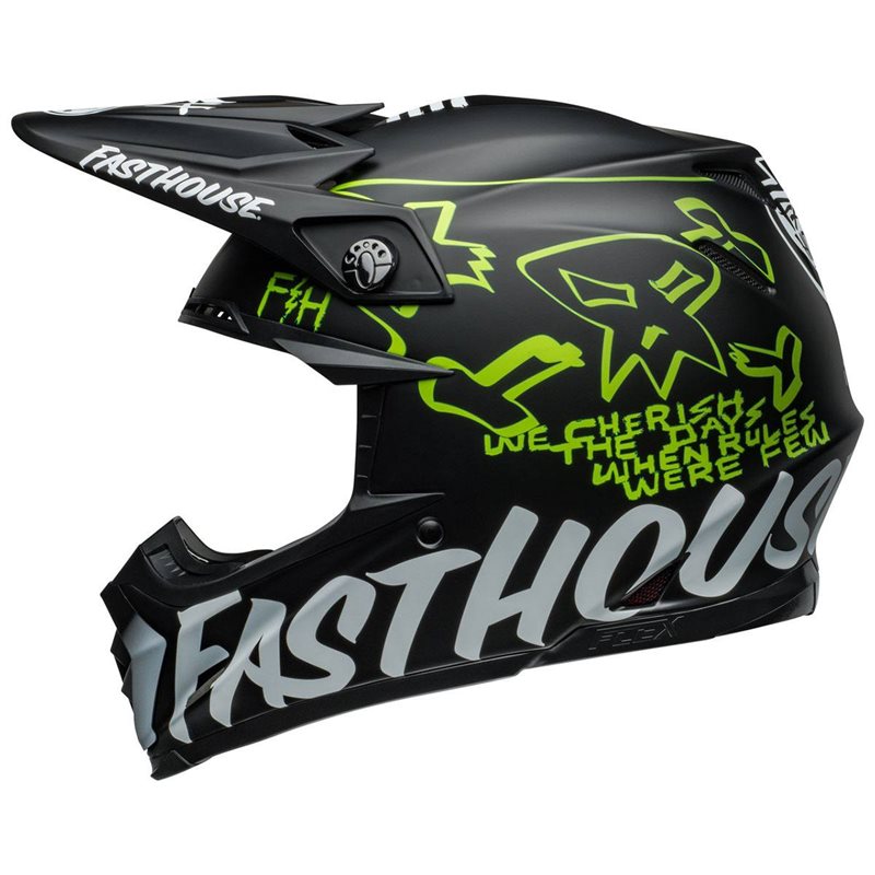 Bell Moto-9S Flex Fasthouse MC Core Helm Zwart/Geel