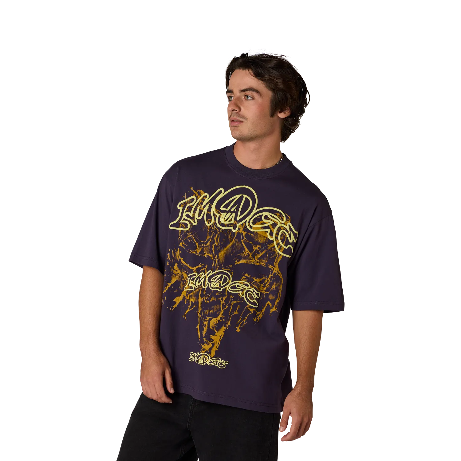 T-shirt oversize imprimé renard - Prune parfaite