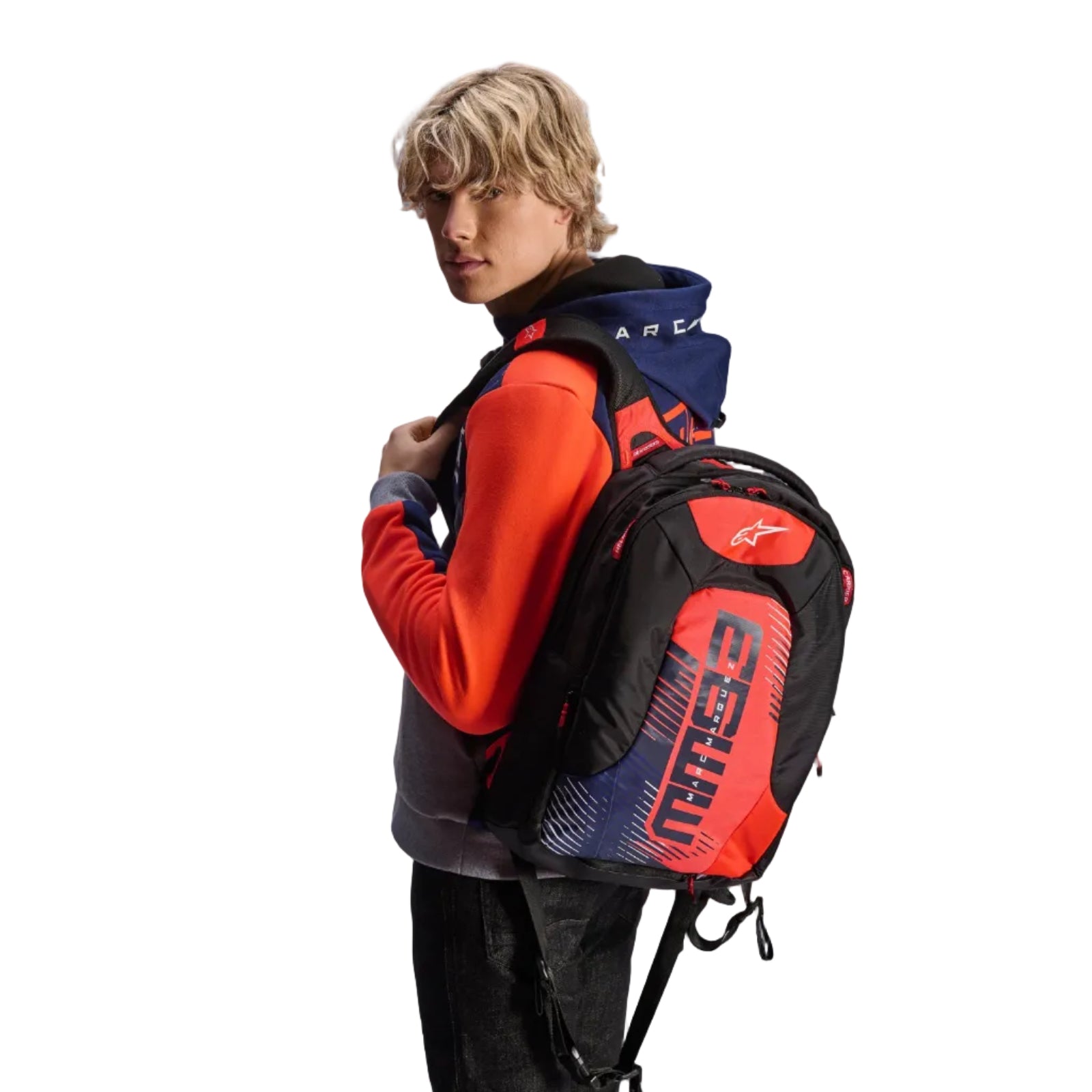 MM93 City Hunter V2 Backpack - Black Red Fluo Blue Navy White