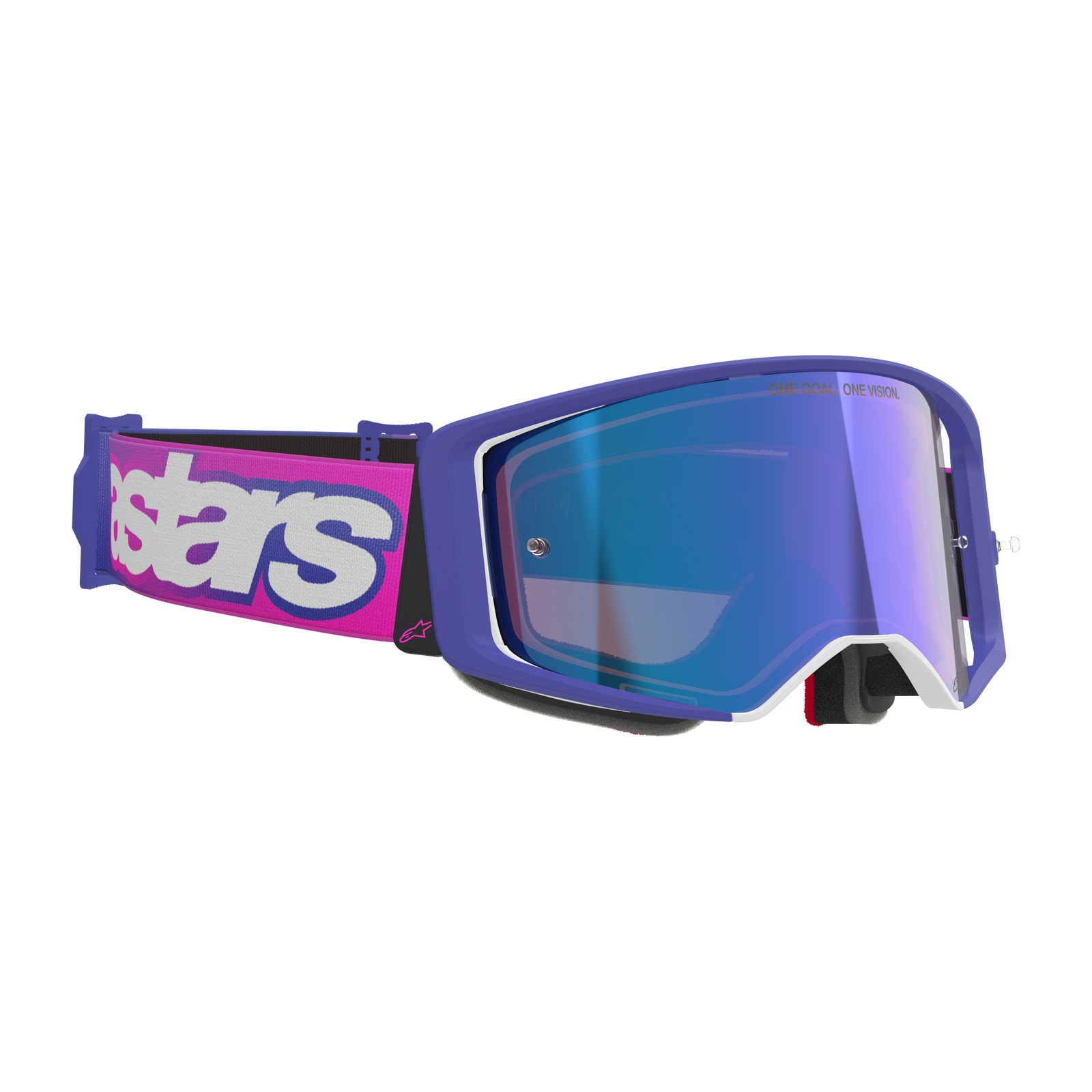 Alpinestars Supertech Corp Goggles Absolute Vision - Purple Fluo Pink Mirror Blue