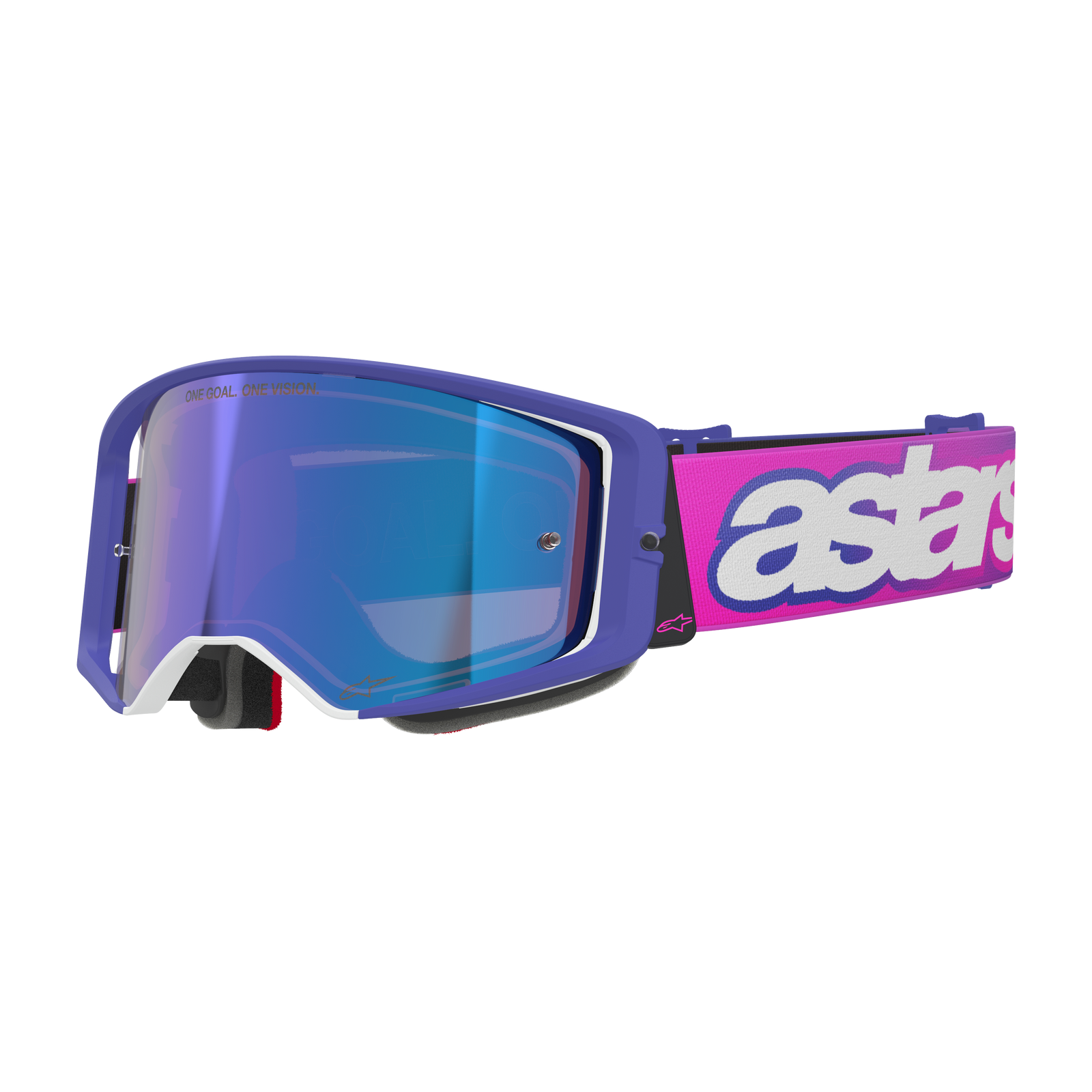 Alpinestars Supertech Corp Goggles Absolute Vision - Purple Fluo Pink Mirror Blue