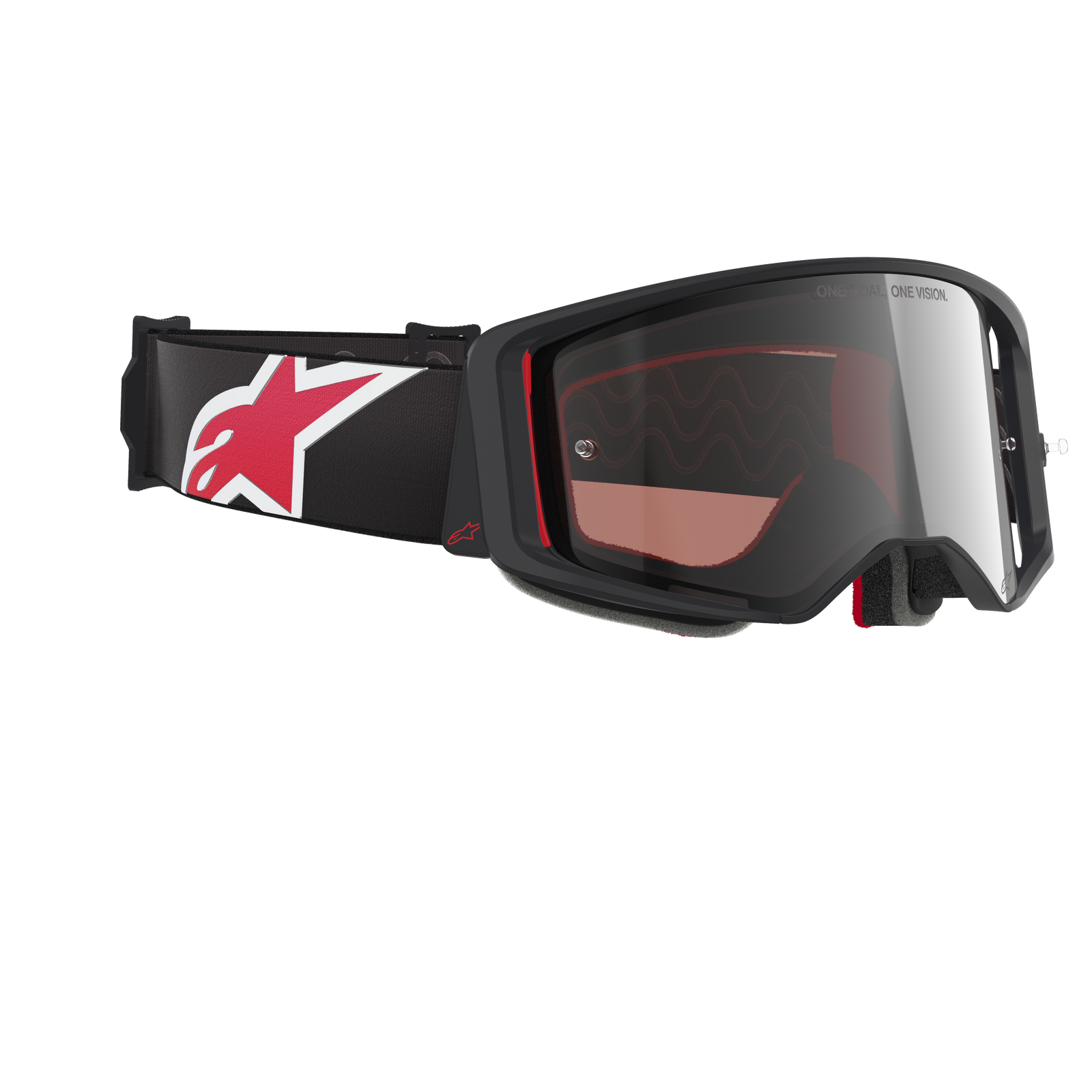 Alpinestars Supertech Corp Goggles Absolute Vision- Black Red Mirror Silver