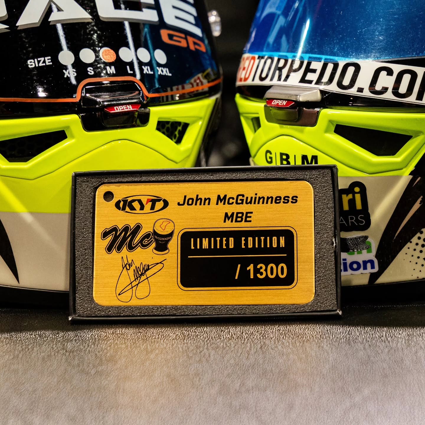 PRE-ORDER!! KYT KX-1 Race GP Limited Edition John McGuinness Replica Helmet