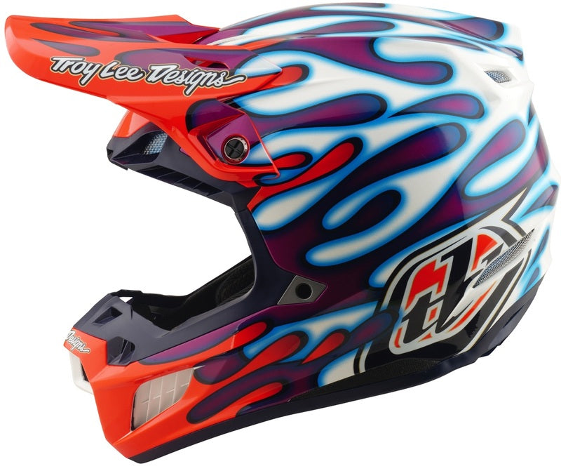 Troy Lee Designs SE5 Composite Mips Helmet - Overspray Violet/White