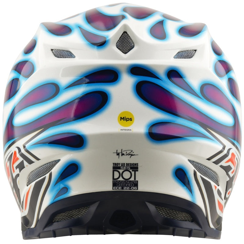 Troy Lee Designs SE5 Composite Mips Helmet - Overspray Violet/White