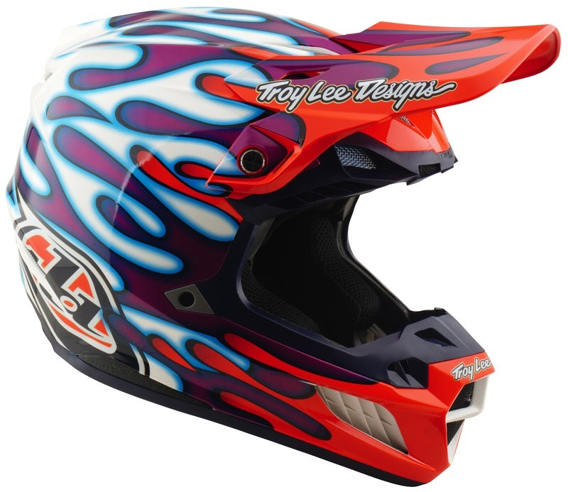 Troy Lee Designs SE5 Composite Mips Helmet - Overspray Violet/White