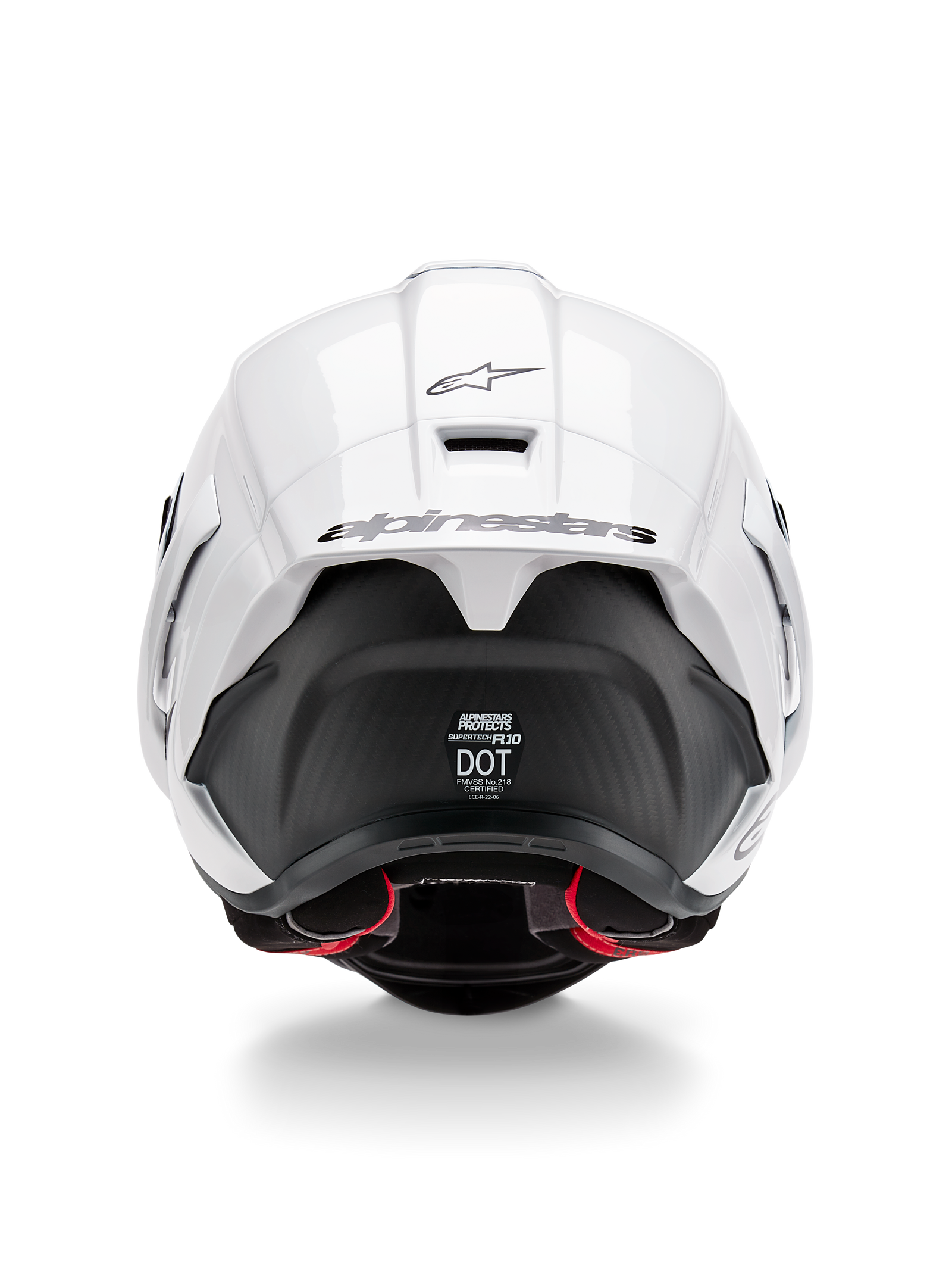 Supertech R10 Solid Helmet - White Glossy Black Matt