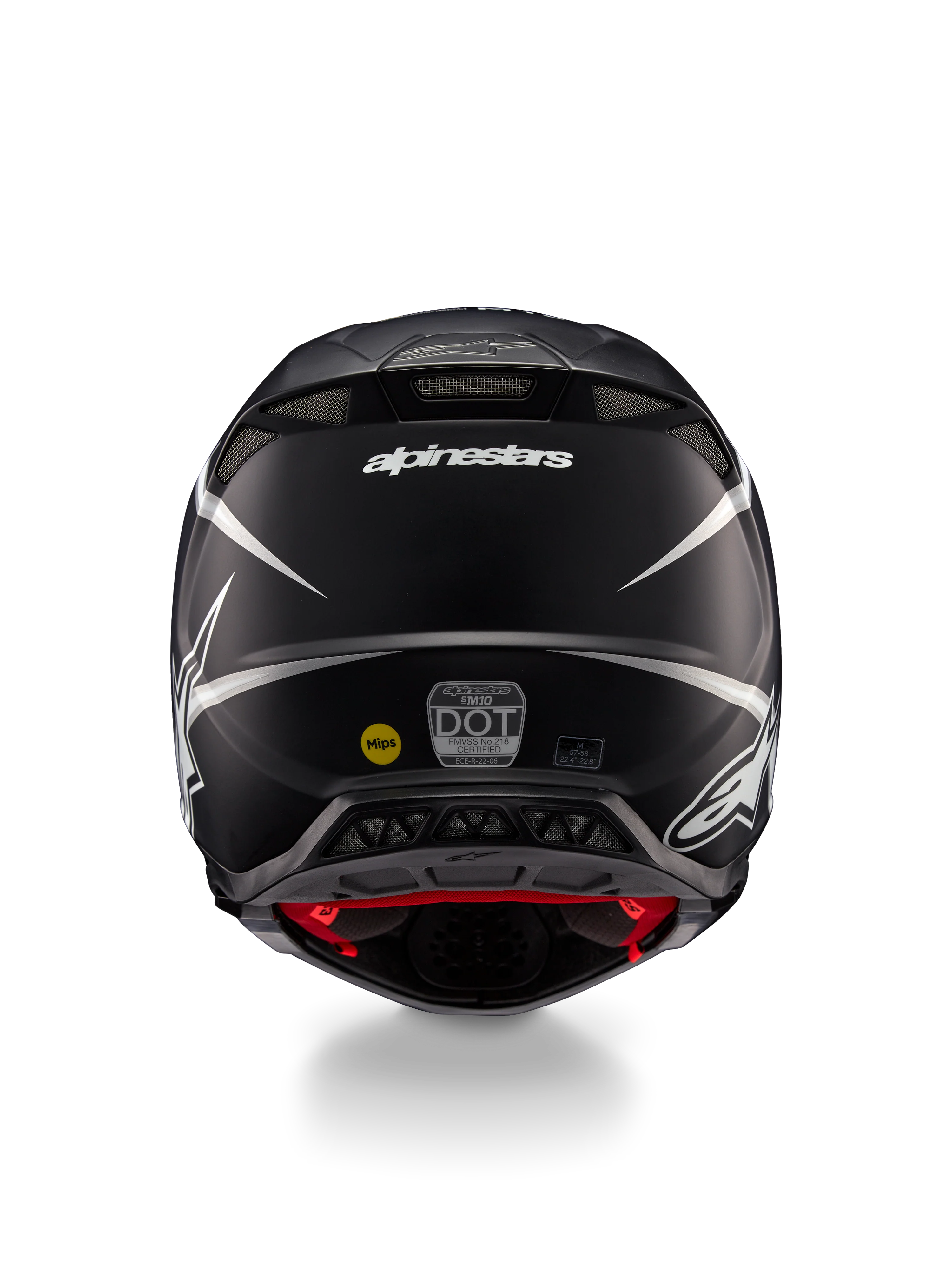Alpinestars S-M10 Ampress Helmet - Black/White Matt