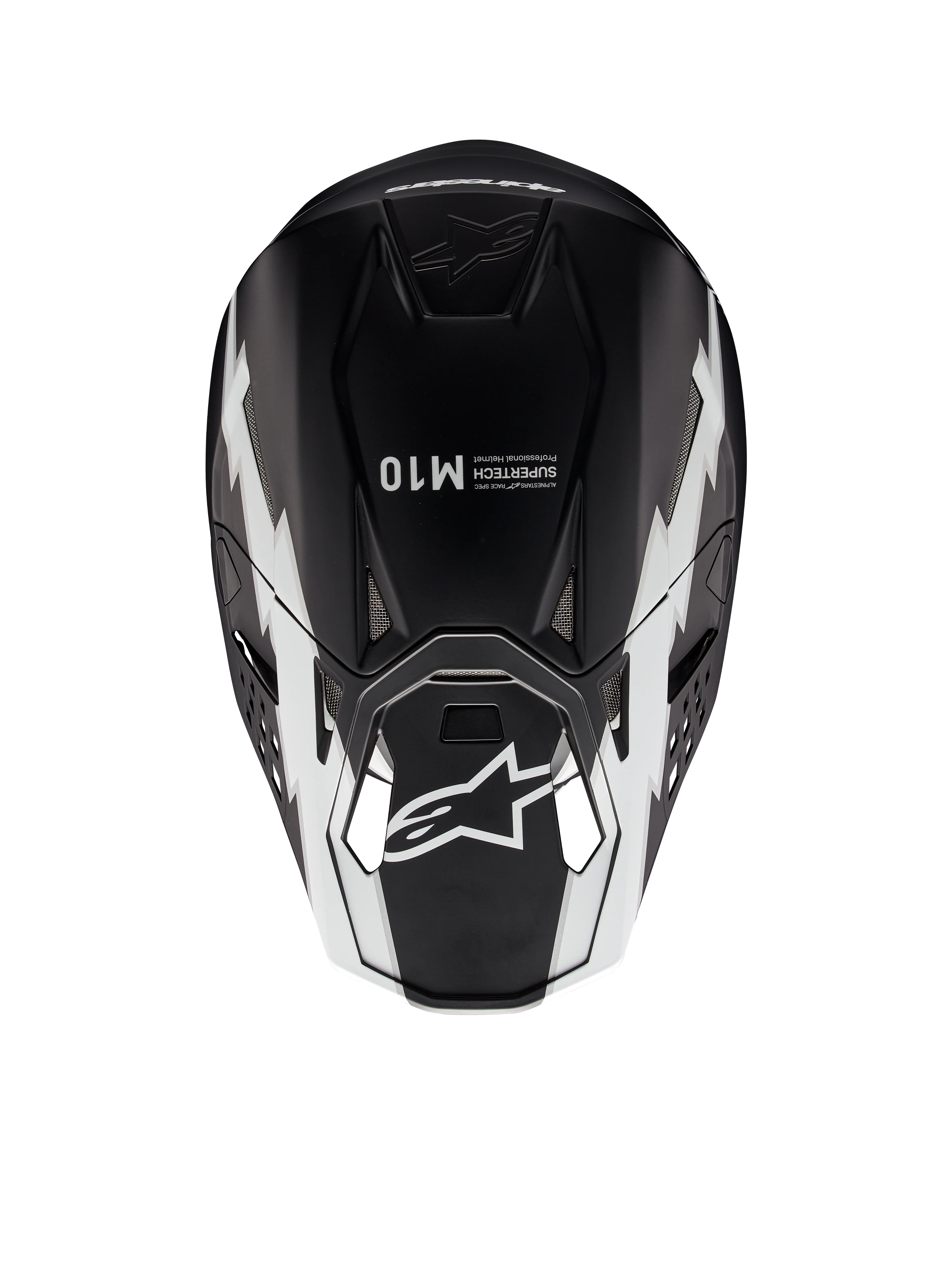 Alpinestars S-M10 Ampress Helmet - Black/White Matt