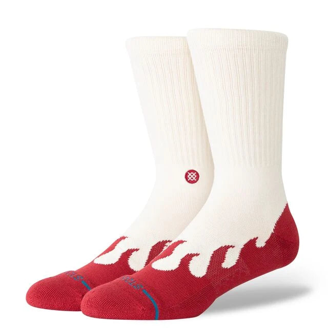 Stance Heating Up Crew Sock - Red