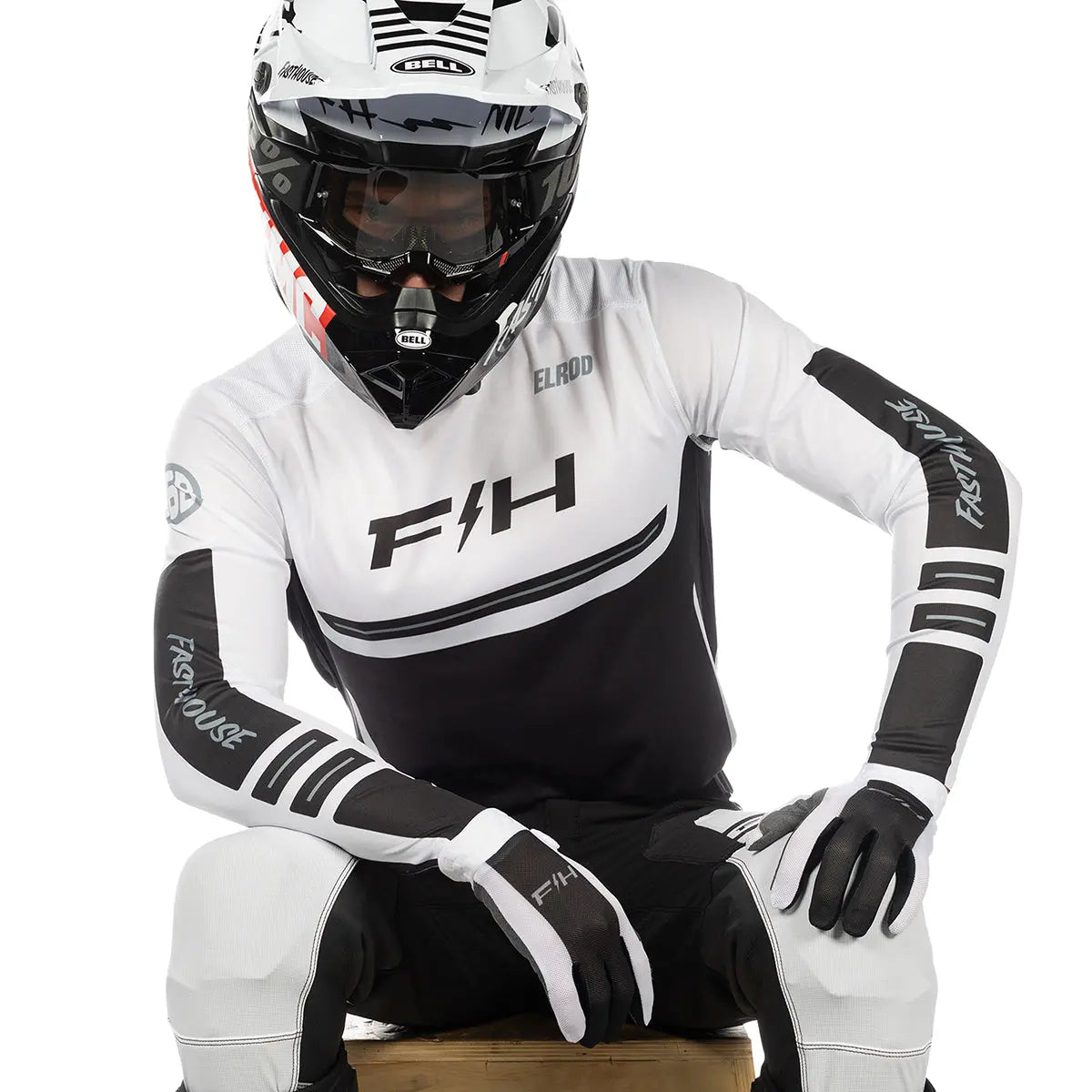 Fasthouse Elrod React Jersey - White/Black