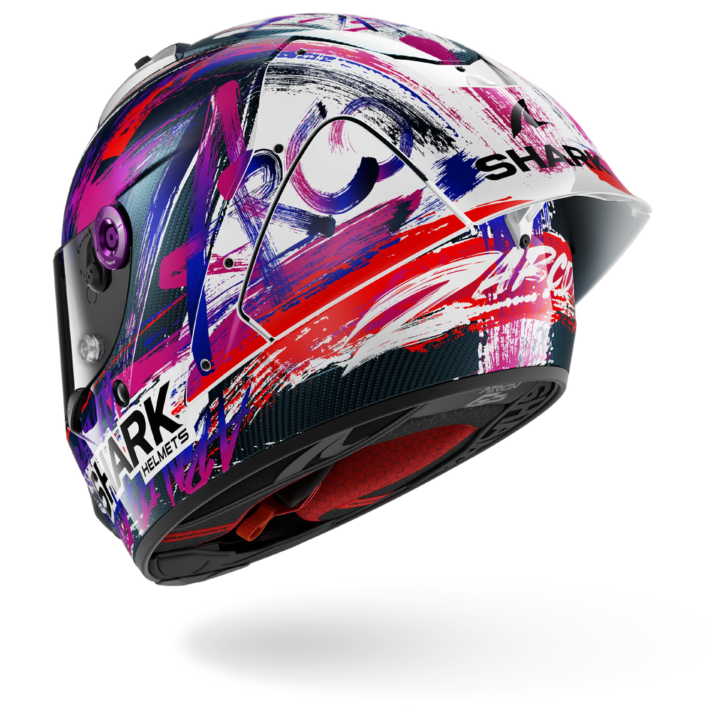 Shark Aeron Gp FIM Racing #1 Zarco Replica Signature Helmet - Carbon White Violet