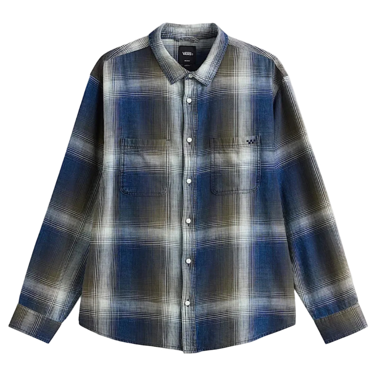 Vans Just Indigo Plaid LS Woven - Mossy Okive