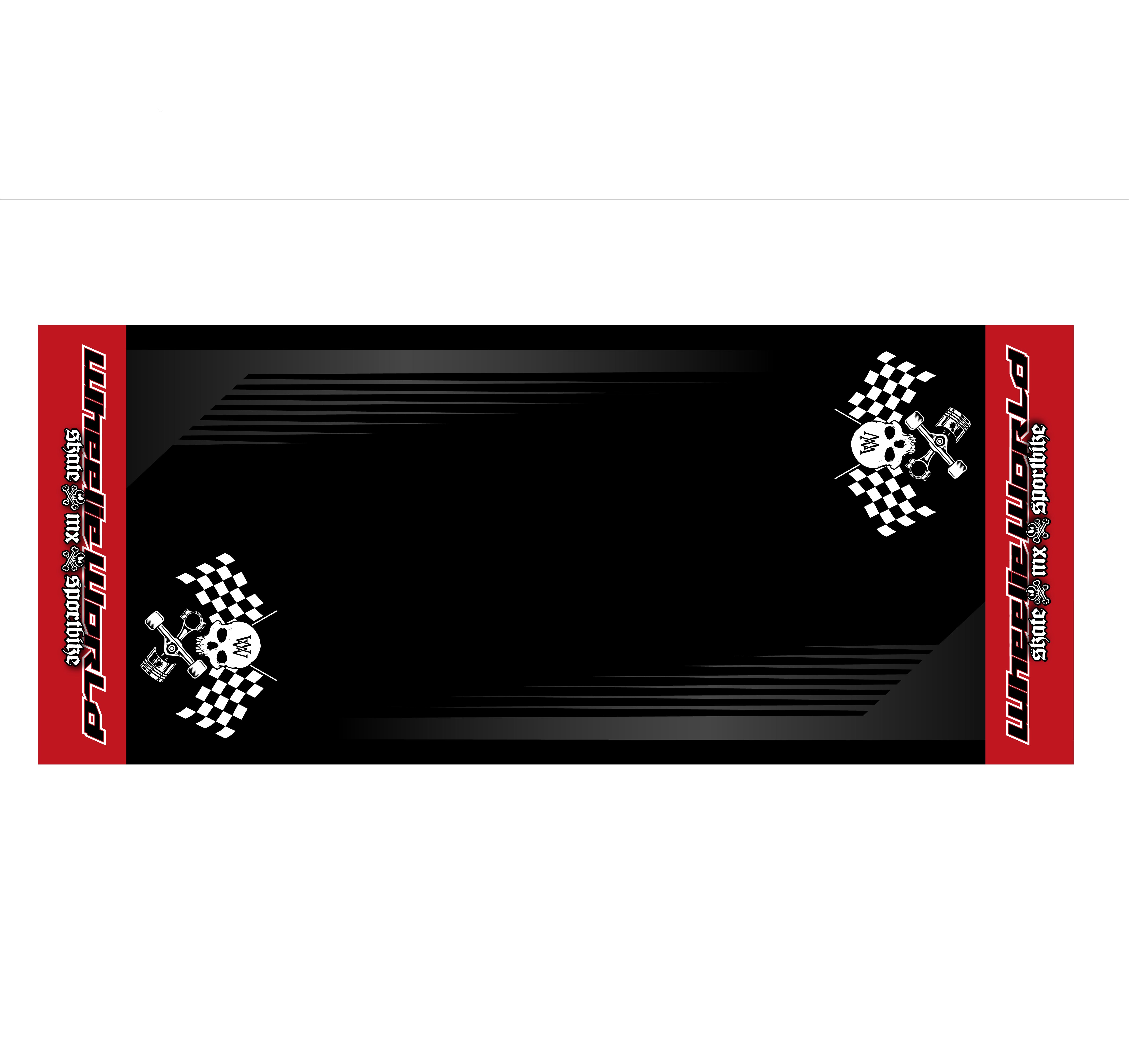 Wheelie World Environmental Moto Mat Racing Skull 95x220cm