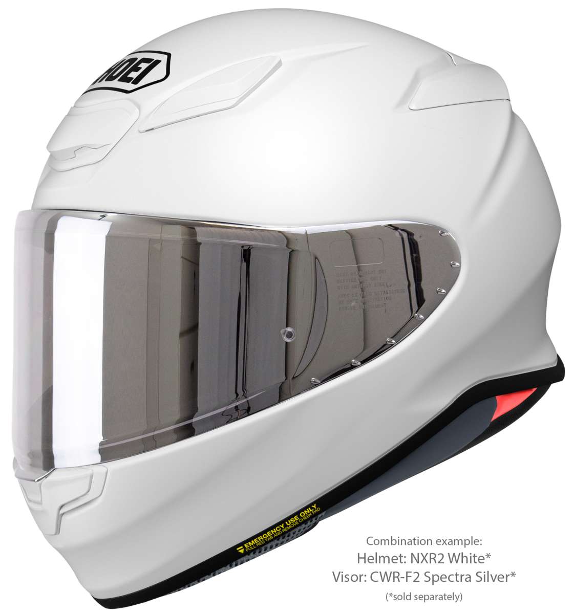 Shoei CWR-F2 With Pin Visor - Spectra Silver