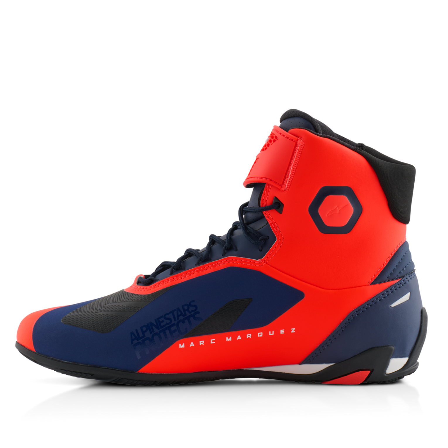 MM93 Faster-4 Shoes - Red Fluo/Dark Blue