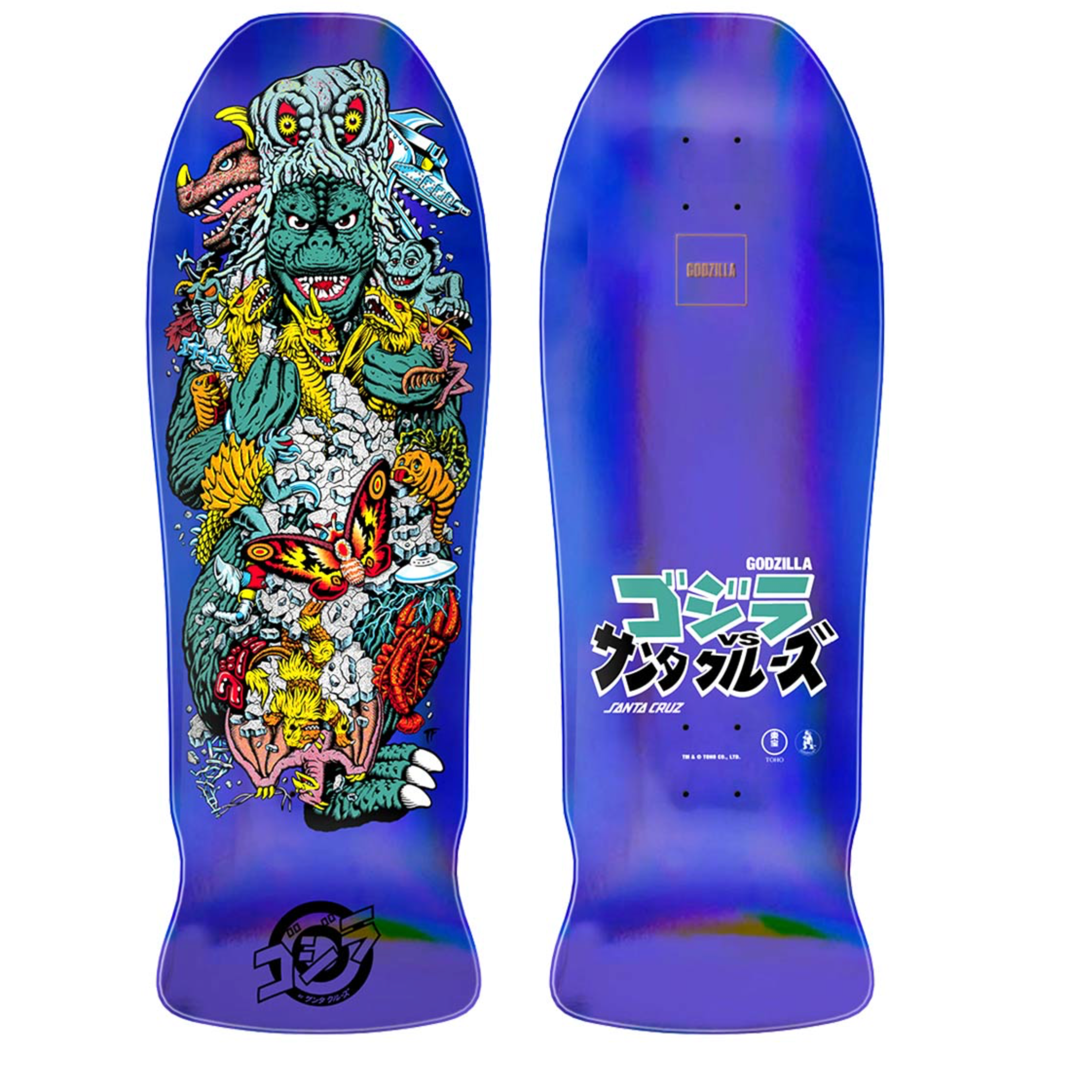 Santa Cruz X Godzilla Limited Edition Kaiju Roskopp Reissue Deck 10.125in x 30.2in