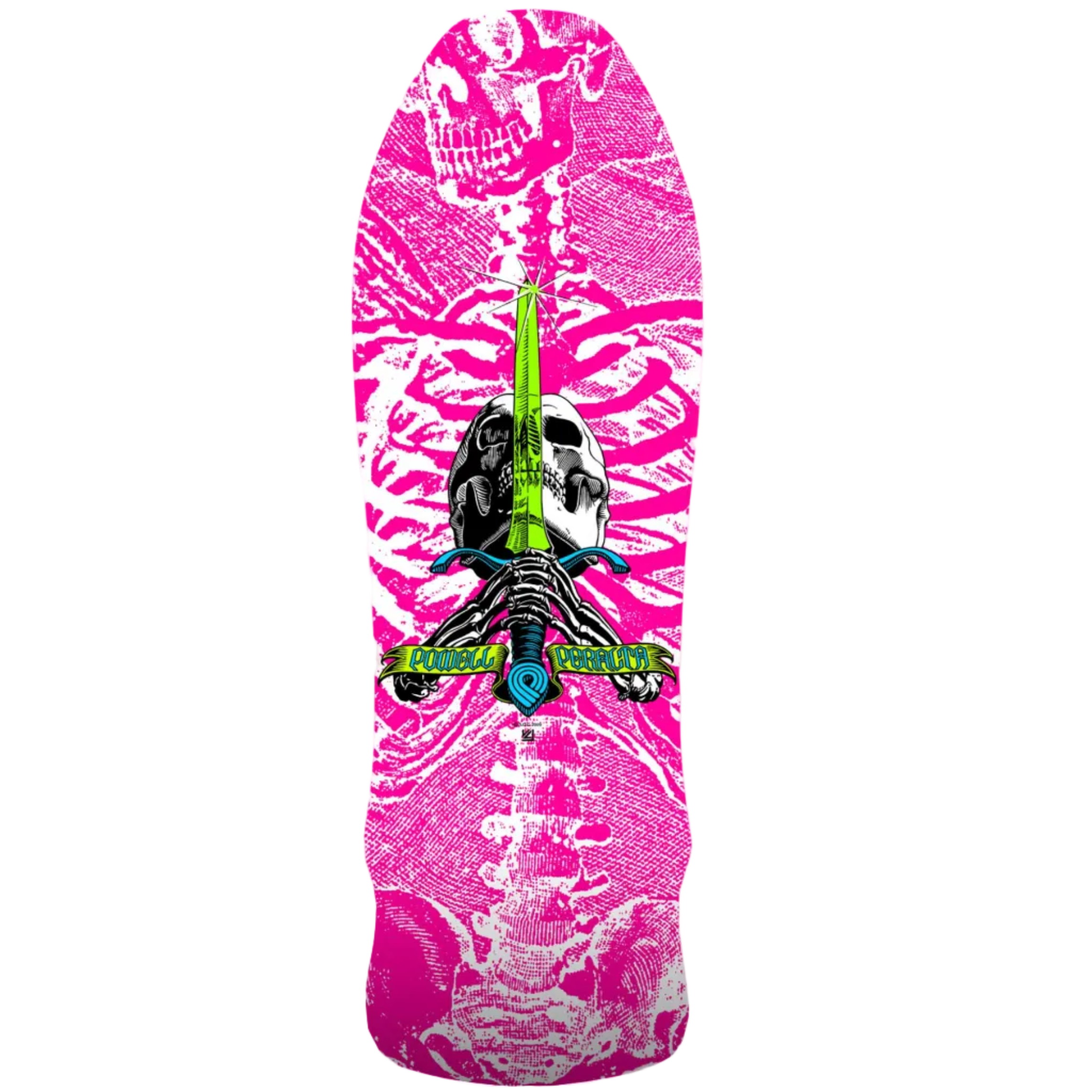 Powell Peralta GeeGah Skull & Sword Reissue Deck 9,75 x 30 - Felroze