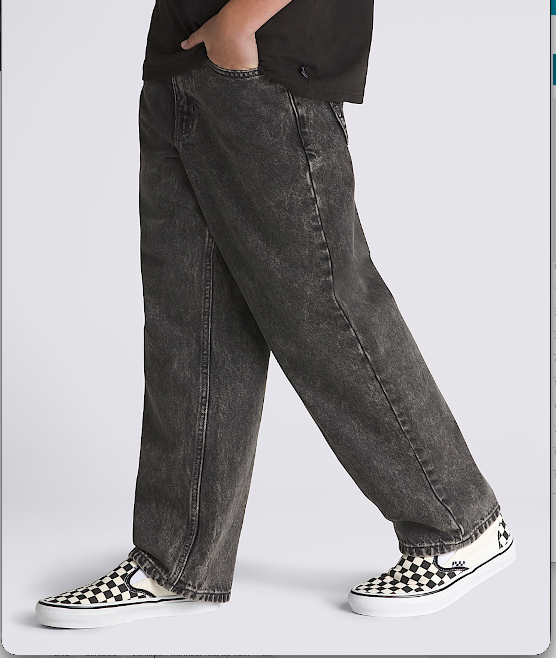 Vans Youth Check-5 Baggy Denim - Washed Black