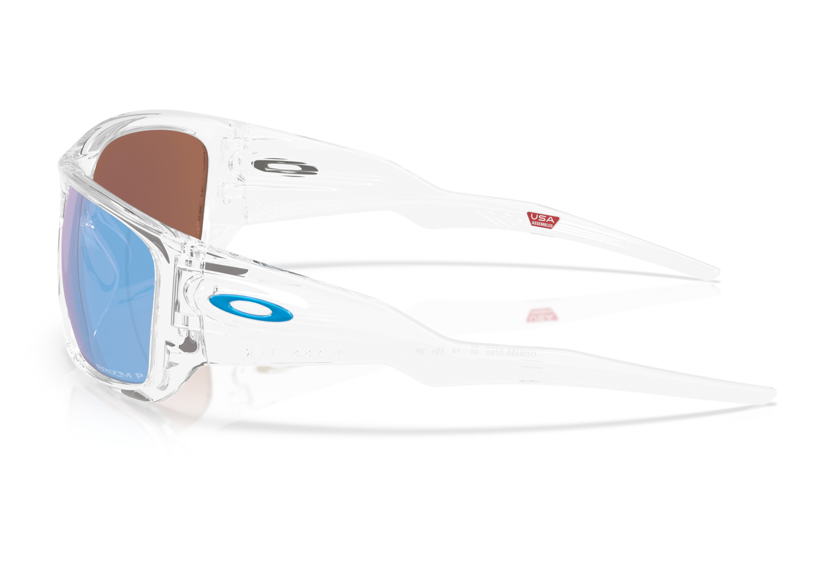 Oakley Masseter Prizm Deep Water Polarized Lens, Polished Clear Sunglasses