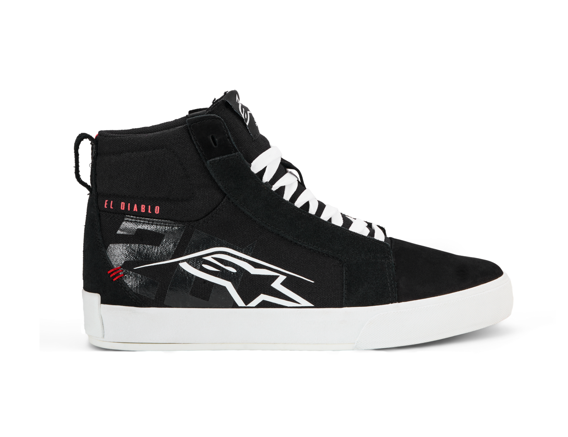 Alpinestars FQ20 Ride-63 Canvas Riding Shoes - Black/White/Bright Red