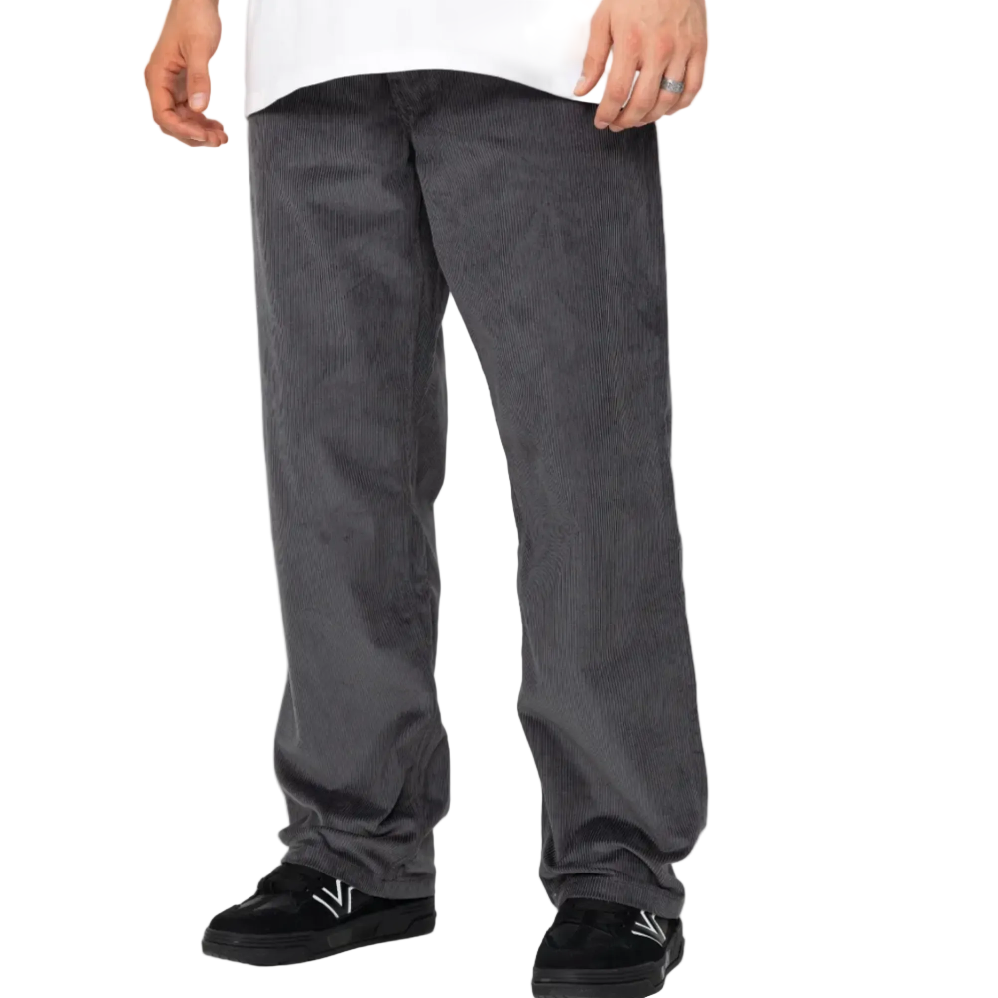 Vans Check-5 Corduroy Broek Losse Pasvorm - Asfalt