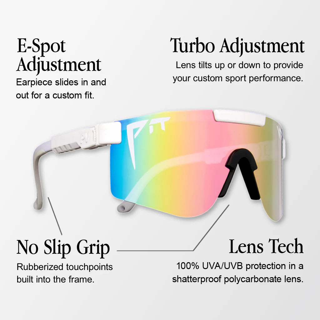 Pit Viper The Miami Nights Original 2.0 HDPV Polarized Pink Sunglasses (Wide)