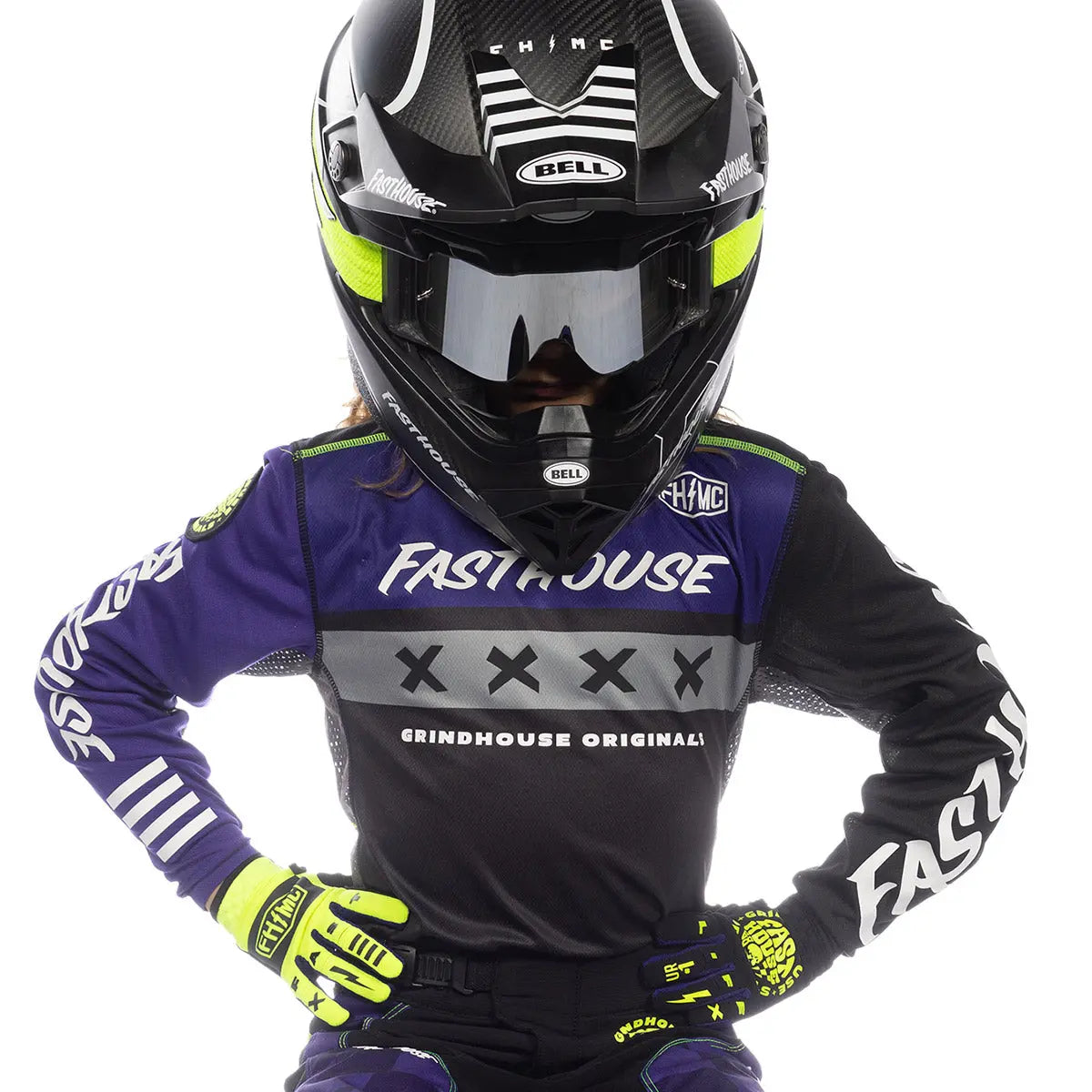 Fasthouse Speed Style Atomic Youth Glove - High Viz/Black