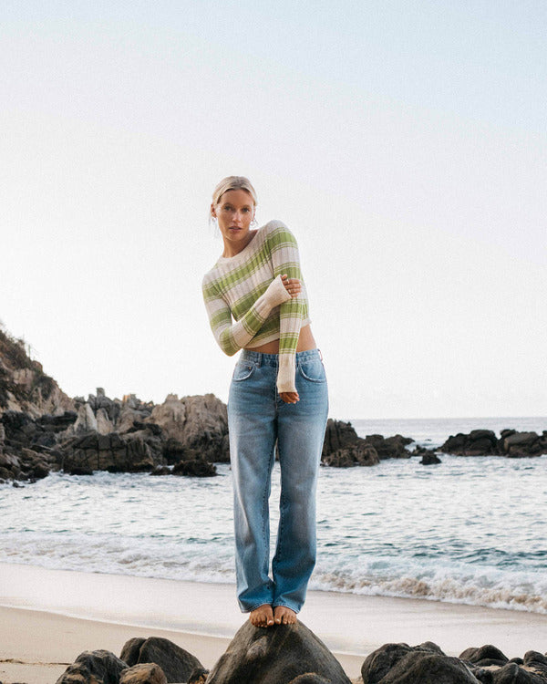 Billabong Dames Rachel Boyfriend Jeans - Medium Indigo Fade