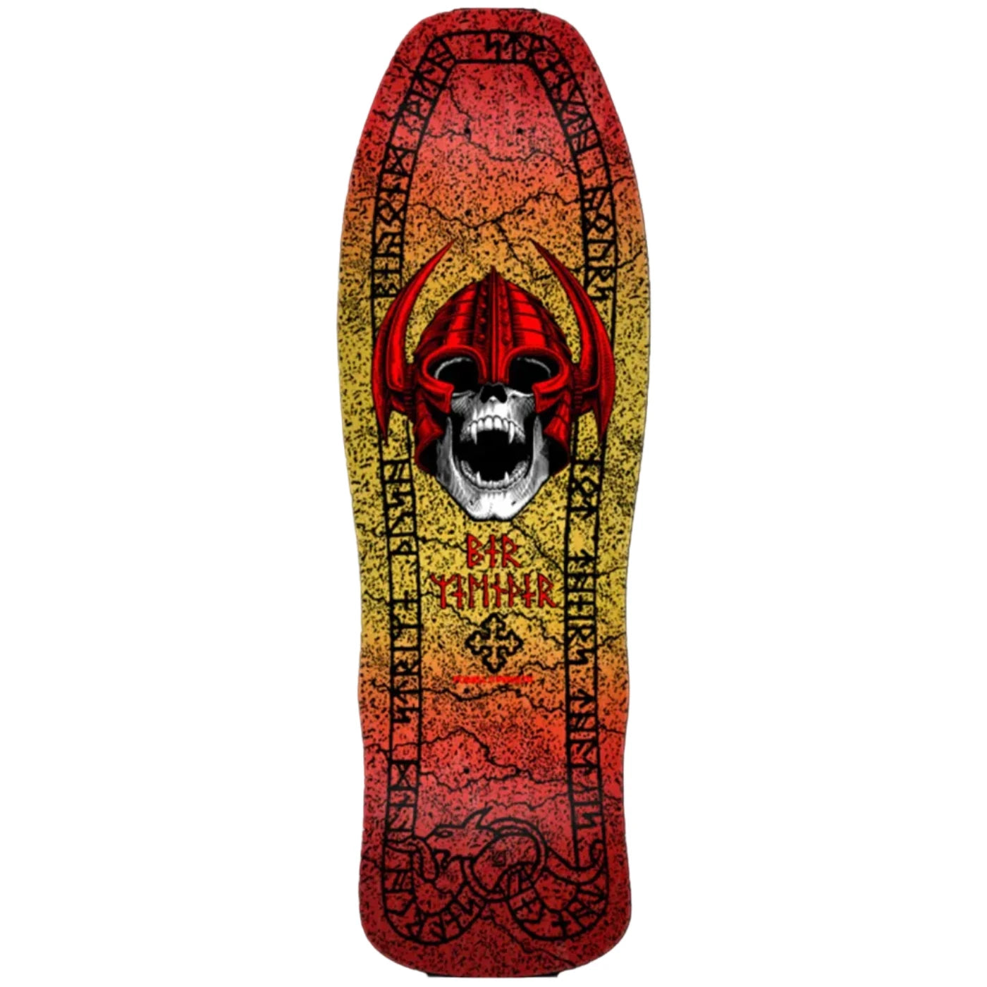 Powell Peralta Per Welinder Nordic Skull Reissue 9.625" deck - Rood/Geel verloop