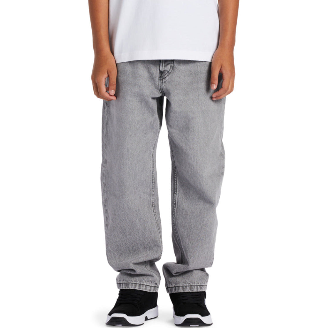 DC Youth Worker Baggy Jeans - Grey Wash