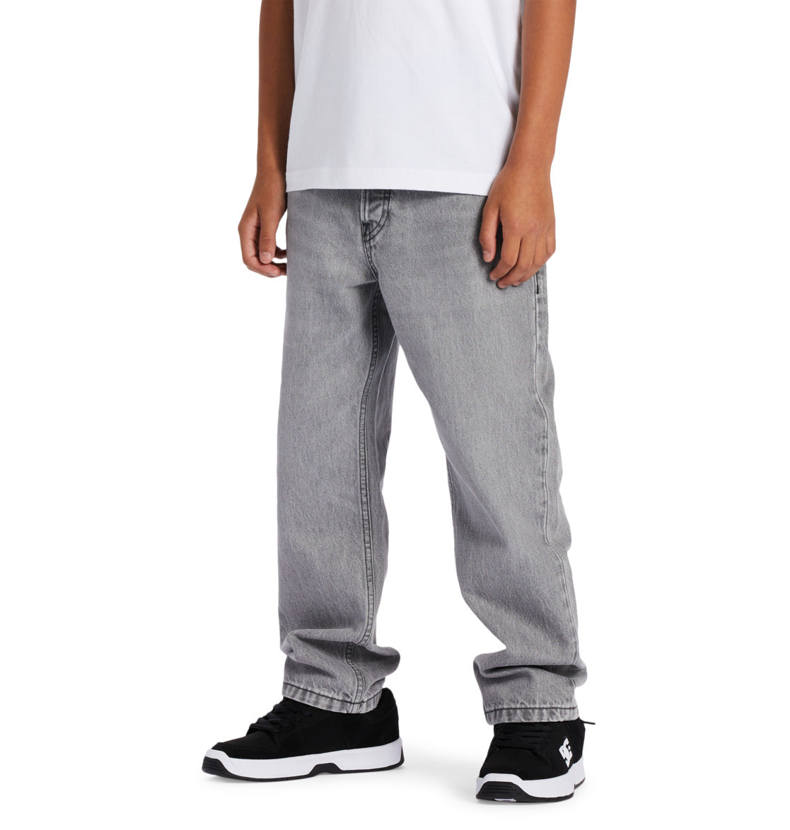 DC Youth Worker Baggy Jeans - Grey Wash