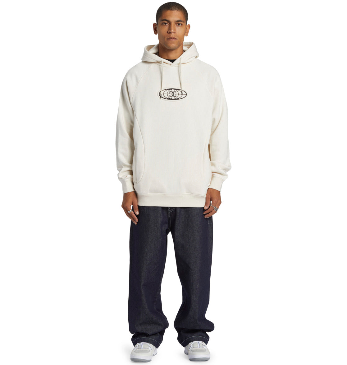 DC Heren Index Pullover Hoodie - Sneeuwgrijs