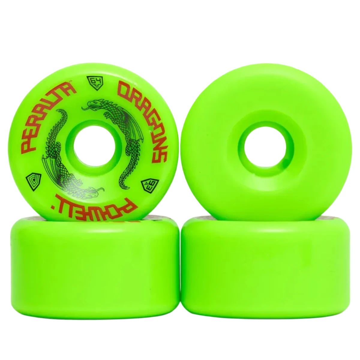 Powell Peralta Dragon Formula 93a Skateboard Wheels - Green