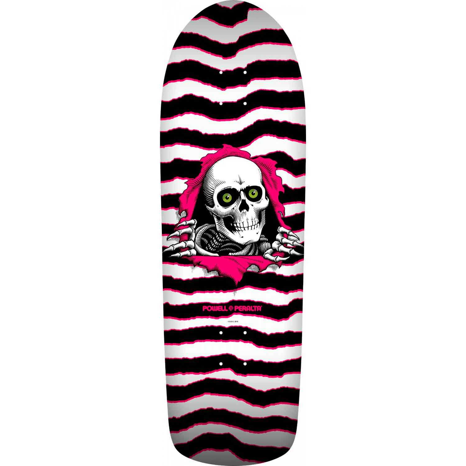 Powell Peralta Old School Ripper Skateboard Deck Wit/Roze - 9,89 x 31,32
