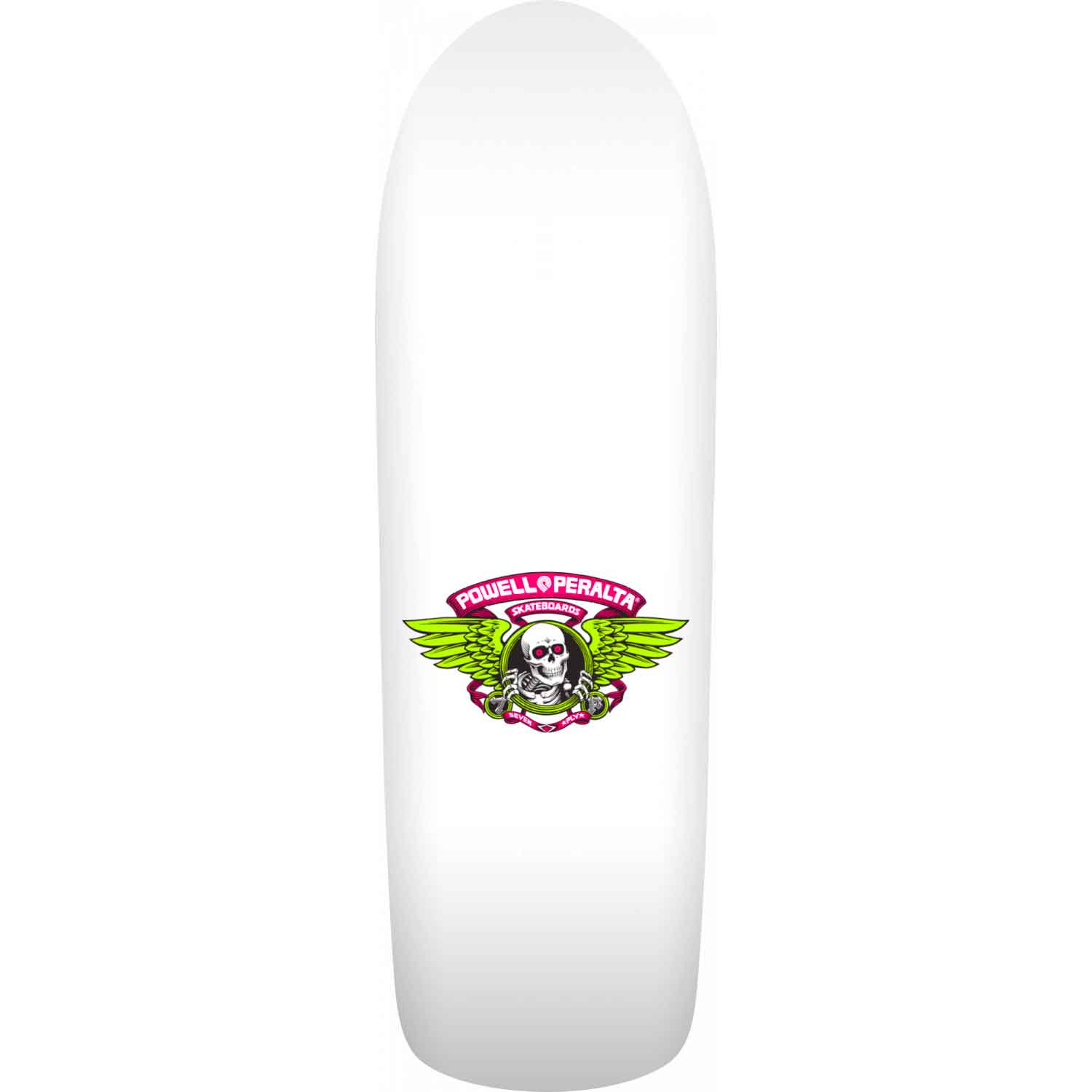 Powell Peralta Old School Ripper Skateboard Deck White/Pink - 9.89 x 31.32