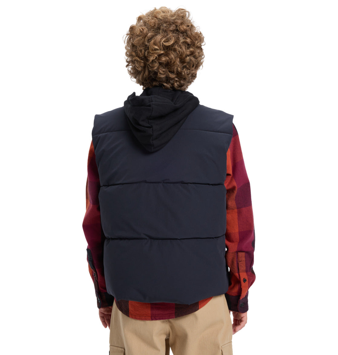 DC Youth Rover gewatteerd bodywarmer vest met rits - zwart