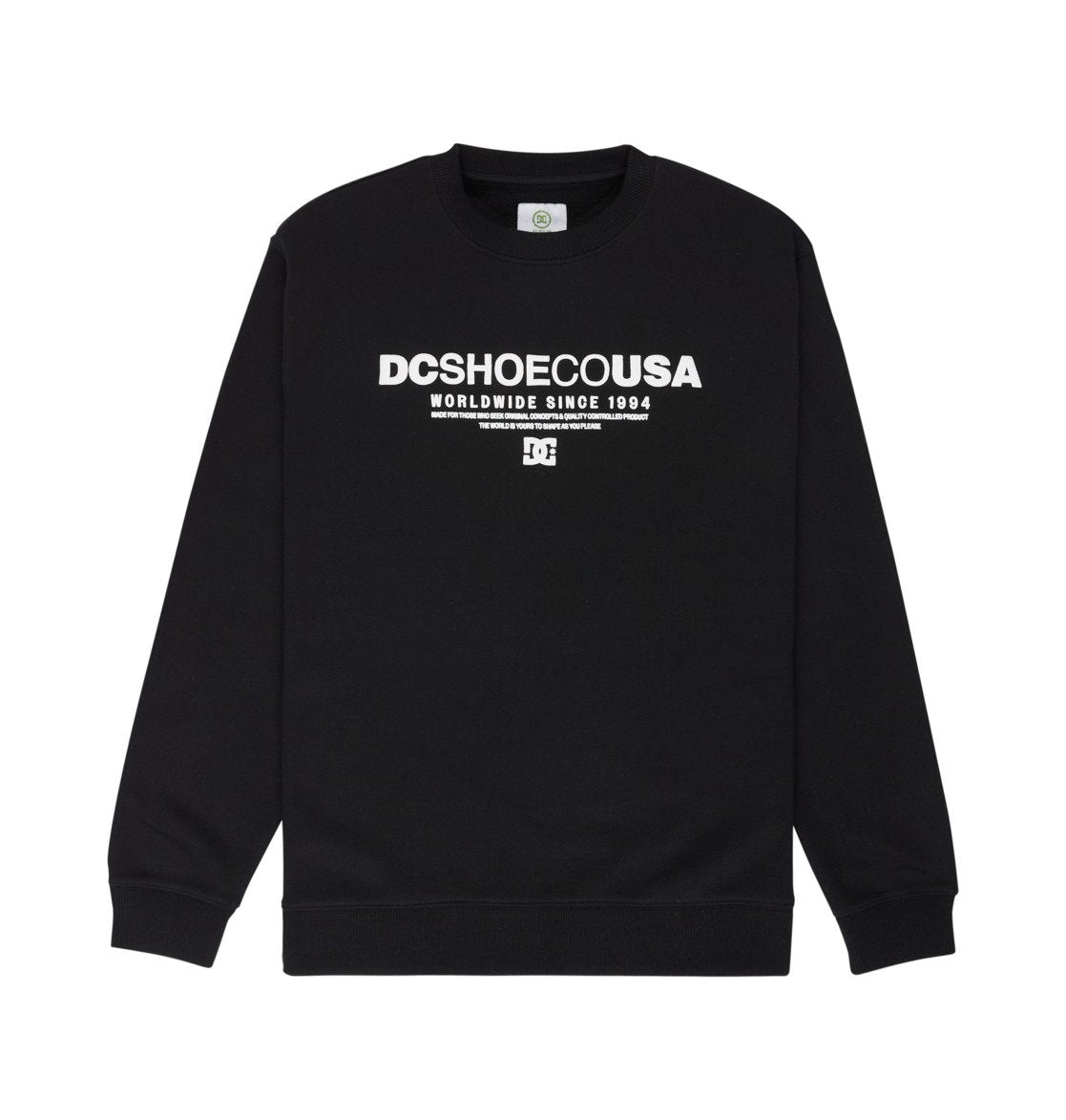 DC Heritage Font Crew Sweater - Black