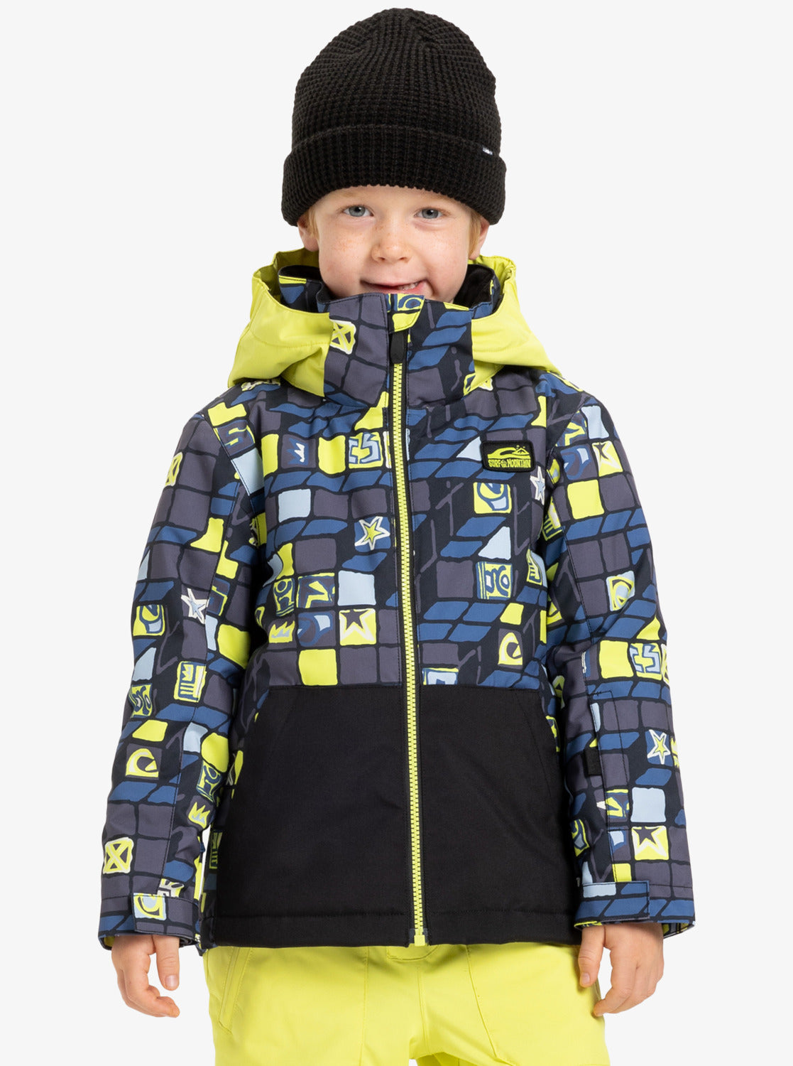 Quiksilver Kids Little Mission Jacket - Checker Yellow Plum