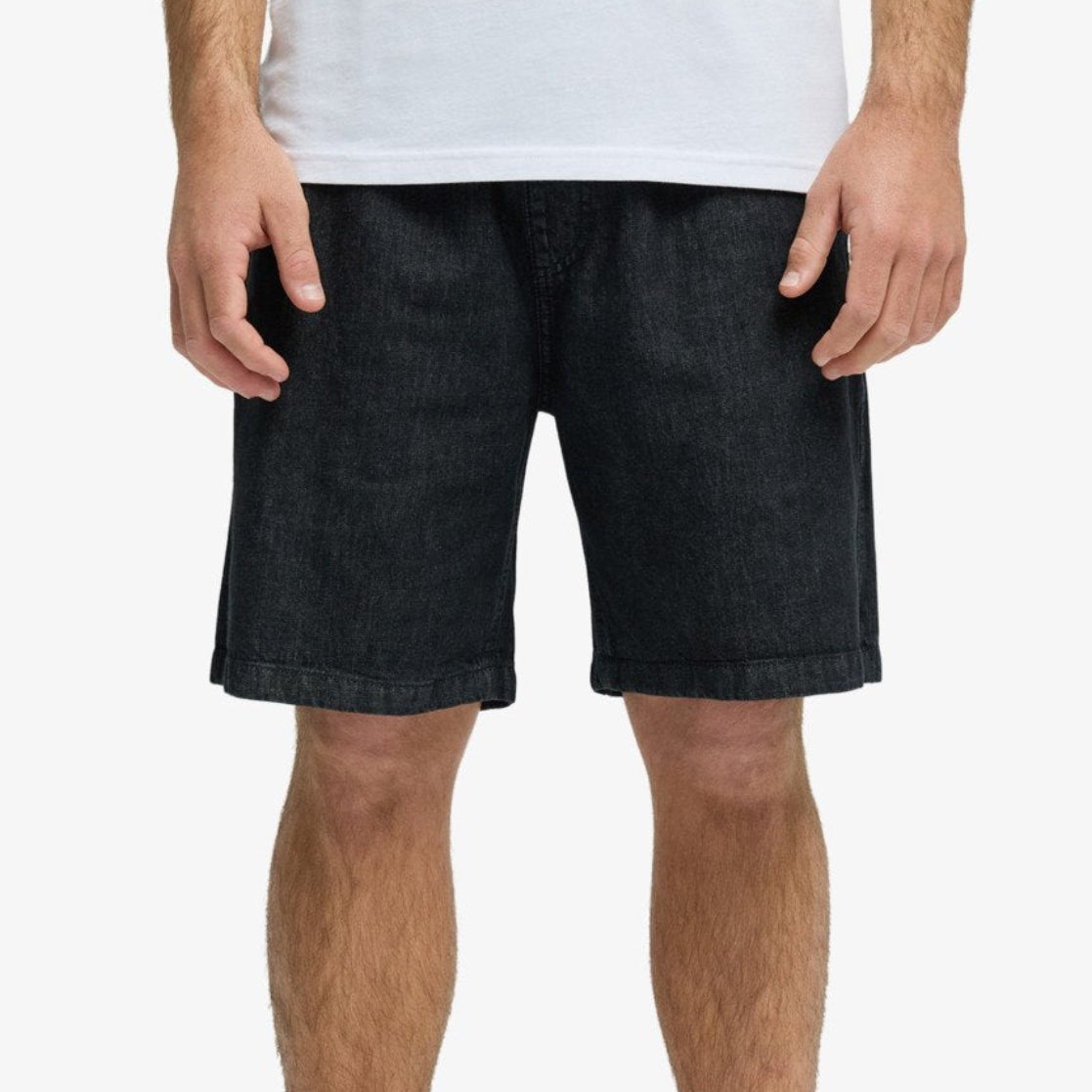 Short en jean Quiksilver Taxer pour homme - Noir