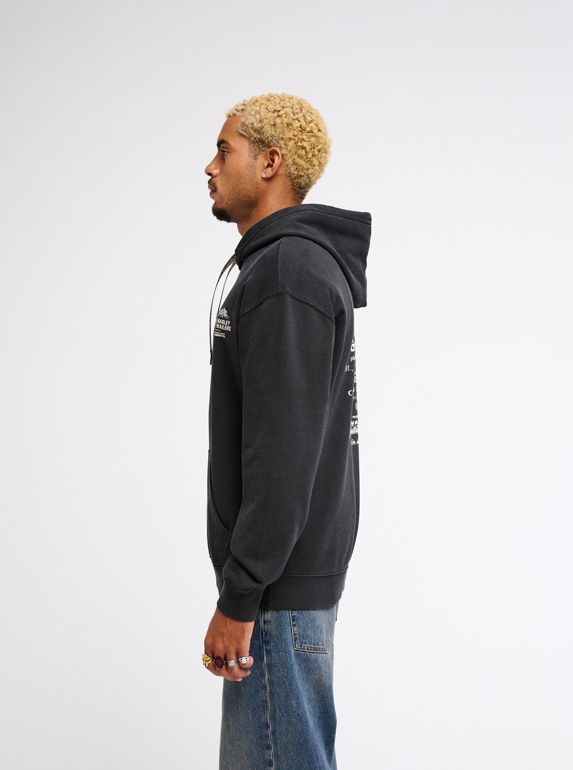 Quiksilver X Bob Marley Concert Hoodie - Washed Black