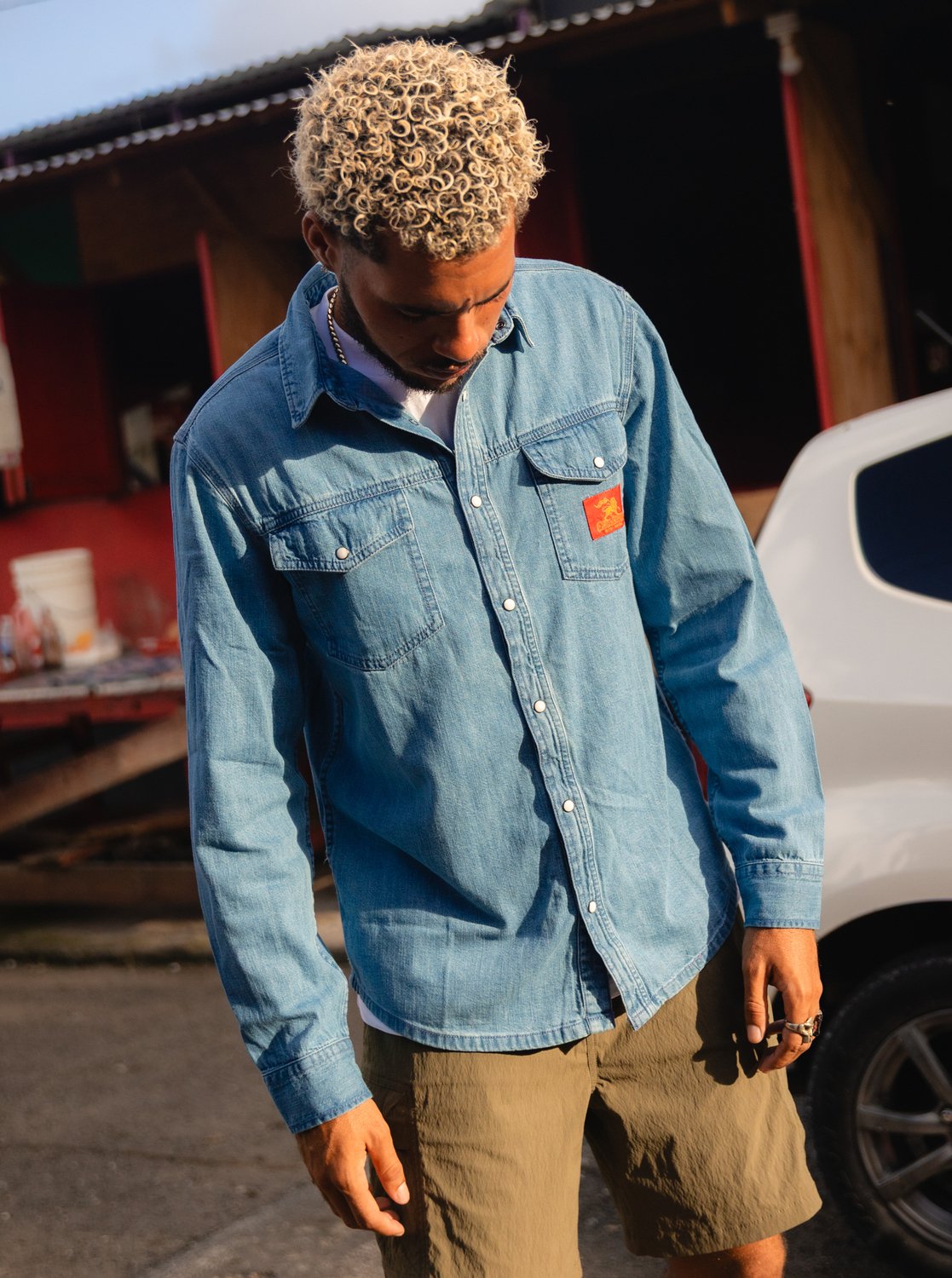 Quiksilver Bob Marley Uprising Shirt - Blue Denim