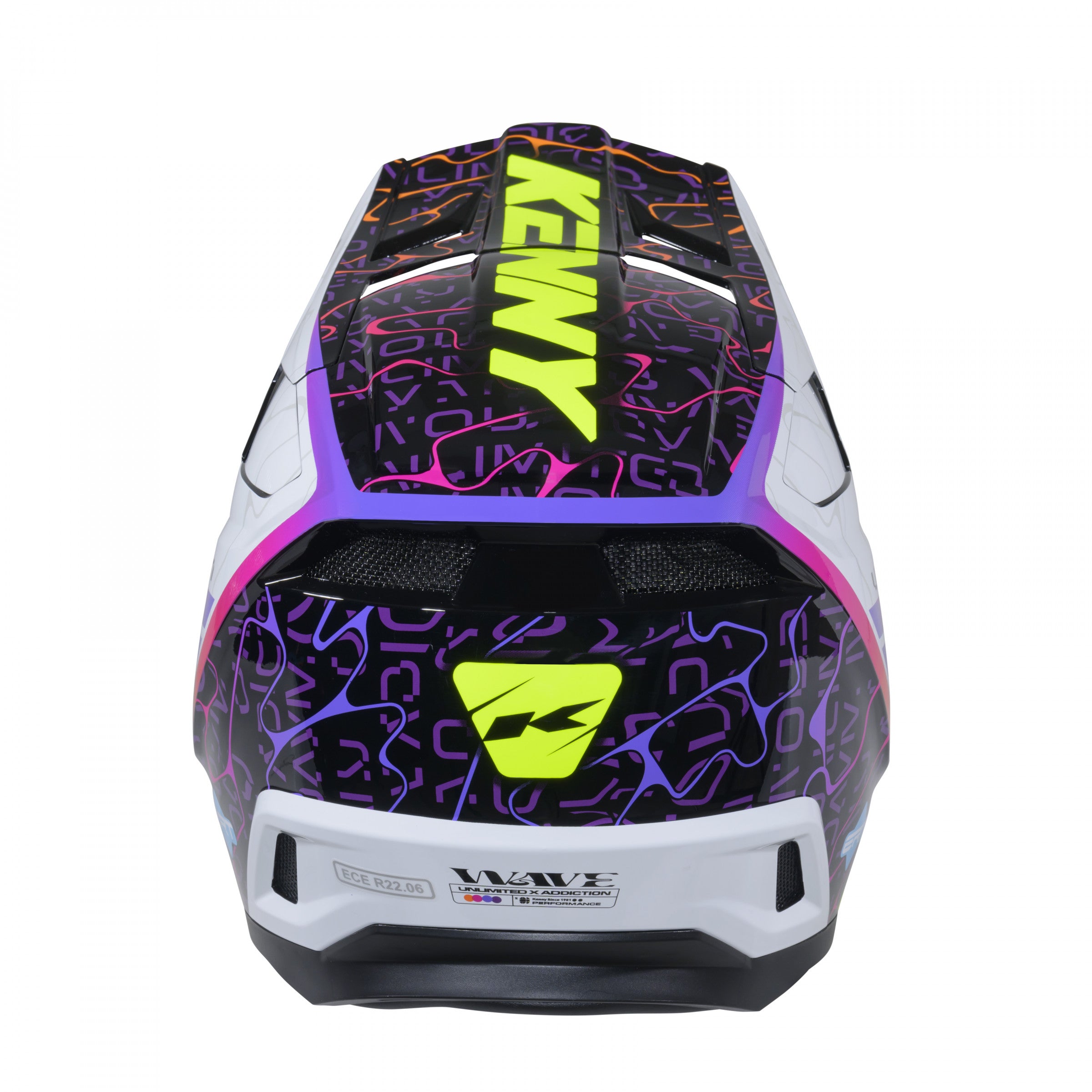 Kenny Performance Graphic Motocross Helmet - Wave Black/White