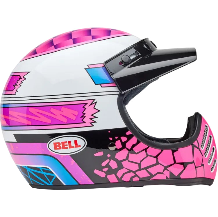 Moto-3 Deathspray helm - Roze/Paars
