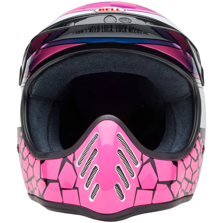 Moto-3 Deathspray helm - Roze/Paars